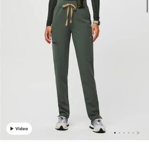 Figs Green Track Pants with Drawstring Waistband